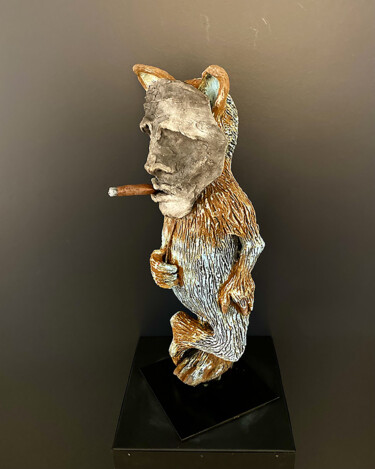 Sculpture titled "The Boss" by Pierre Sgamma, Original Artwork, Ceramics