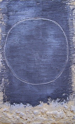 Painting titled "cercle noir" by Pierre Sgamma, Original Artwork