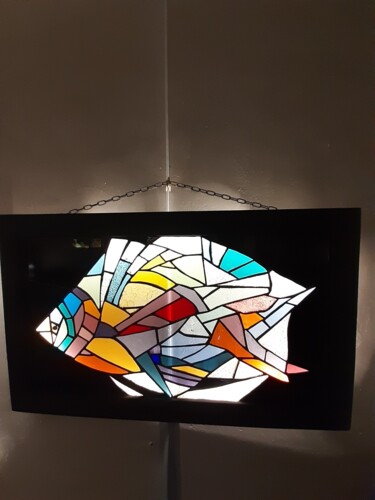 Sculpture titled "POISSON" by Pierrette Delbary, Original Artwork, Glass