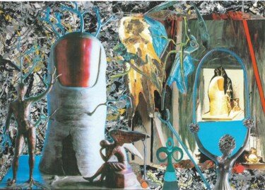 Collages intitulée "Pouces" par Pierrette Pejac Prophete, Œuvre d'art originale, Collages Monté sur Carton
