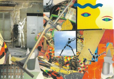 Collages intitolato "L'art de la rue" da Pierrette Pejac Prophete, Opera d'arte originale, Collages