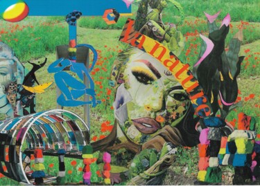 Collages intitolato "La Nature" da Pierrette Pejac Prophete, Opera d'arte originale, Collages