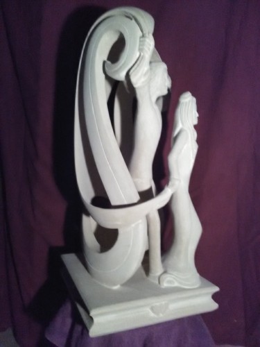 Sculpture titled "Le couple." by Pierre Vexlard, Original Artwork, Stone