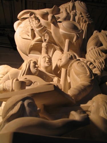 Sculpture titled "Détail nef des fous." by Pierre Vexlard, Original Artwork