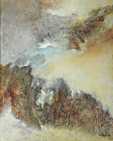 Painting titled "98-Huile-sur-papier…" by Pierre Vogel, Original Artwork