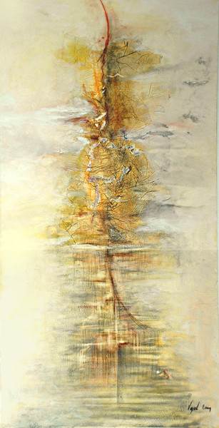Peinture intitulée "104-Huile-sur-papie…" par Pierre Vogel, Œuvre d'art originale