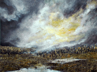 Peinture intitulée "orage 135" par Pierre Vogel, Œuvre d'art originale, Huile