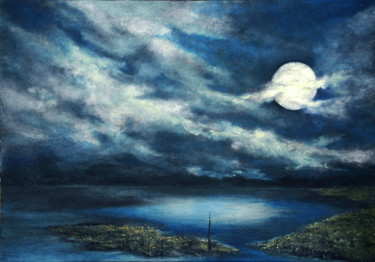 Peinture intitulée "Nocturne 3" par Pierre Vogel, Œuvre d'art originale, Huile