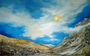 Painting titled "la montagne" by Pierre Vogel, Original Artwork, Oil