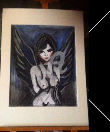 Painting titled "Angel" by Piete Branche, Original Artwork, Pastel