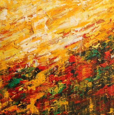Painting titled "Rosso Tramonto" by Pietra Barrasso, Original Artwork, Acrylic