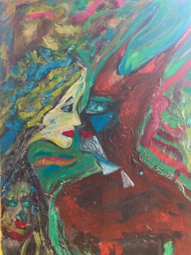 Painting titled "Il peccato" by Pietra Montecorvino, Original Artwork, Oil