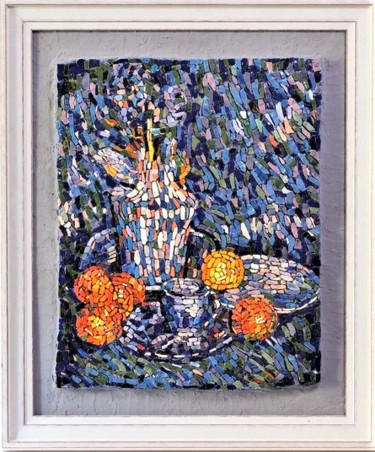 Skulptur mit dem Titel "Mosaic painting "St…" von Tatiana Fololeeva, Original-Kunstwerk, Mosaik