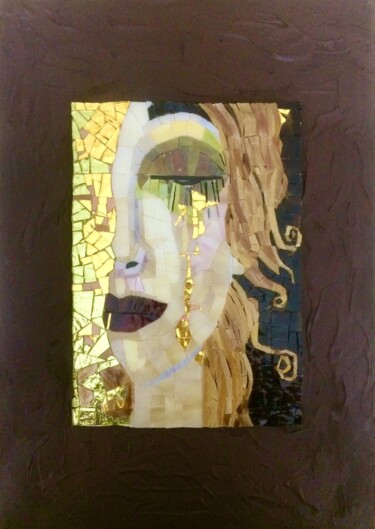 Sculpture titled "Mosaic art"The Gold…" by Tatiana Fololeeva, Original Artwork, Mosaic