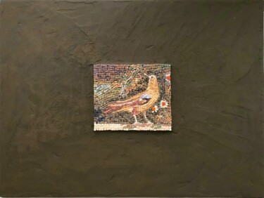 Escultura intitulada "Mosaic art "A bird…" por Tatiana Fololeeva, Obras de arte originais, Mosaico