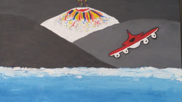 Peinture intitulée "Ilha do Vulcão Colo…" par Pedro Silvestre, Œuvre d'art originale, Acrylique
