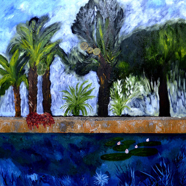 Pittura intitolato "Kenya - Il giardino…" da Pietro Uguagliati, Opera d'arte originale, Olio