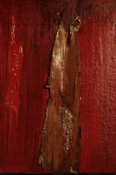 Pittura intitolato "rossolegnouno" da Pietro Barone, Opera d'arte originale