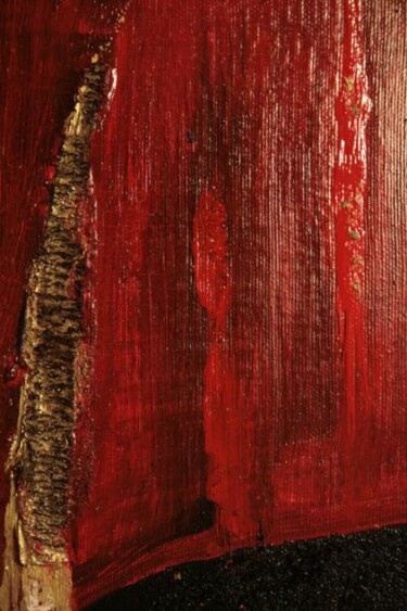 Pittura intitolato "rossolegnotre" da Pietro Barone, Opera d'arte originale