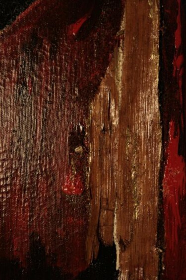 Pittura intitolato "rossolegnogrande" da Pietro Barone, Opera d'arte originale