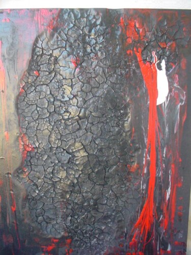 Pittura intitolato "combustione" da Pietro Barone, Opera d'arte originale