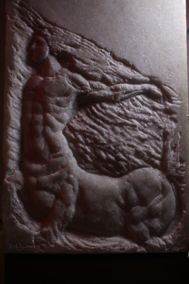 Sculpture titled "Chiron" by Pietro Di Pompeii, Original Artwork, Stone