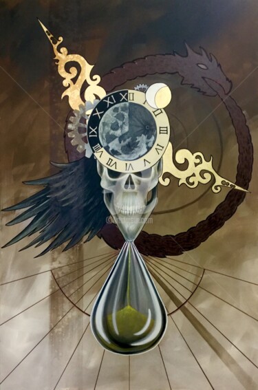 Картина под названием "The Time" - Pietro Mari, Подлинное произведение искусства, Акрил