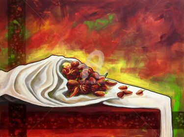 Peinture intitulée "Chilli peppers" par Pietro Mari, Œuvre d'art originale, Acrylique