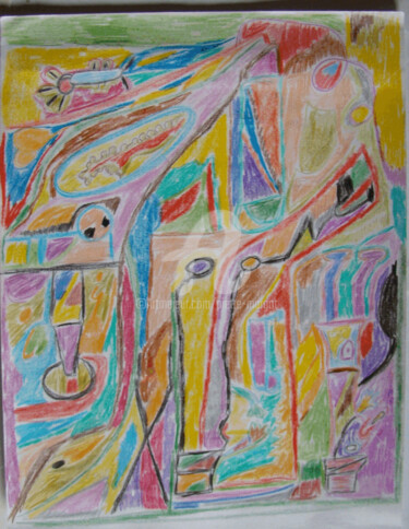 Dessin intitulée "Debordement2" par Gomard, Œuvre d'art originale, Crayon