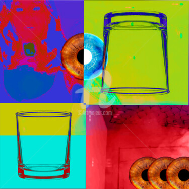 Grafika cyfrowa / sztuka generowana cyfrowo zatytułowany „Glass” autorstwa Piggly Giggly, Oryginalna praca, Malarstwo cyfrowe