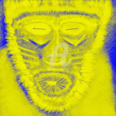Digitale Kunst mit dem Titel "The face of war (ye…" von Piggly Giggly, Original-Kunstwerk, 2D digitale Arbeit