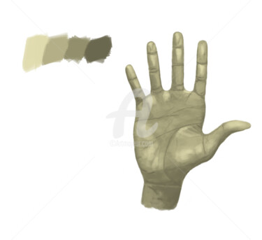 Digital Arts titled "Hand" by Piggly Giggly, Original Artwork, 2D Digital Work