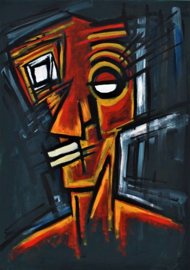Painting titled "Forlorn Hope" by Simon Houlton, Original Artwork, Oil Mounted on Wood Stretcher frame