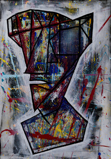 Картина под названием "The Galaxy Goblin" - Simon Houlton, Подлинное произведение искусства, Акрил