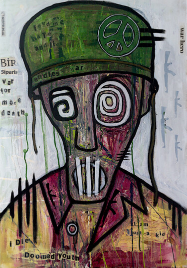 Pintura titulada "Unknown Soldier (En…" por Simon Houlton, Obra de arte original, Acrílico Montado en Bastidor de camilla de…