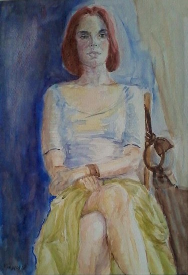 Painting titled "Настя" by Iurii Kravtsov, Original Artwork