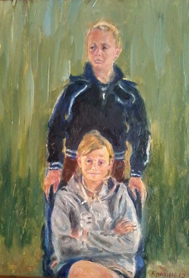 Peinture intitulée "Кристина и Александр" par Iurii Kravtsov, Œuvre d'art originale