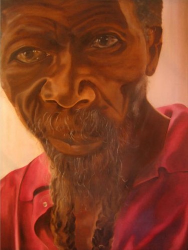 Painting titled "Rasta Man" by Pila Cadena, Original Artwork, Oil