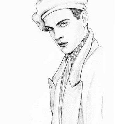 Drawing titled "Fashion Illustratio…" by Pilar Agrelo Art Studio, Original Artwork, Pencil