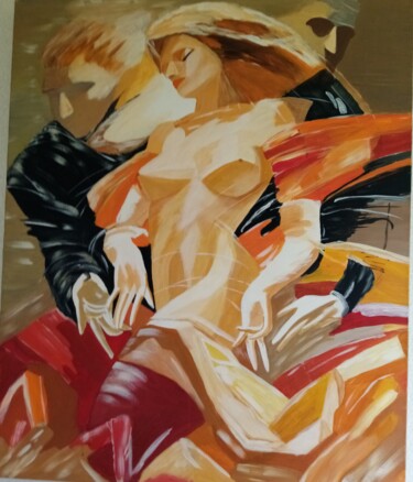 Painting titled "Nu" by Pilar Canovas, Original Artwork, Acrylic