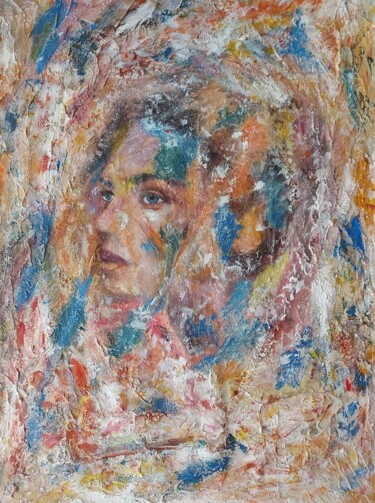 Painting titled "Instante" by Pilar Cidoncha, Original Artwork, Acrylic Mounted on Wood Panel