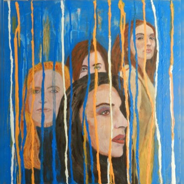 Painting titled "Transición" by Pilar Cidoncha, Original Artwork, Acrylic Mounted on Wood Panel