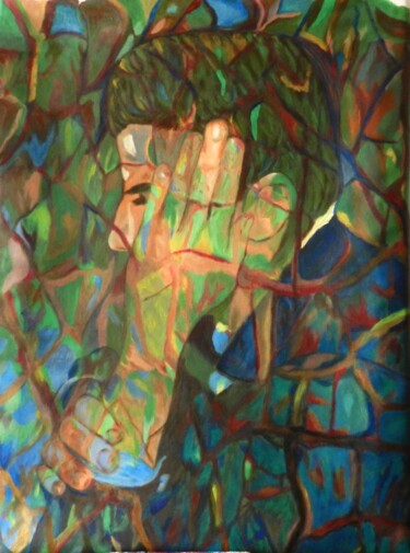 Картина под названием "Detrás" - Pilar Cidoncha, Подлинное произведение искусства, Акрил