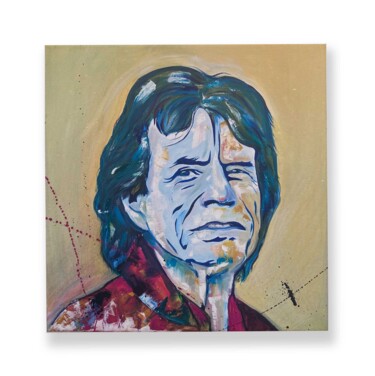 Pintura intitulada "Mick Jagger" por Pilar Ortega, Obras de arte originais, Óleo