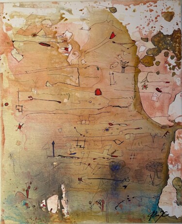 Pittura intitolato "Viola de ganda" da Pilar Xercavins, Opera d'arte originale, pigmenti