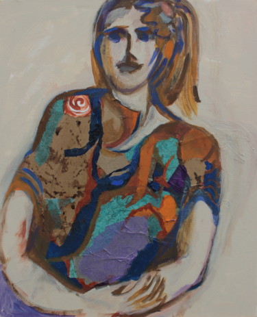 Peinture intitulée "Portrait" par Pilar Dominguez Rios, Œuvre d'art originale, Acrylique