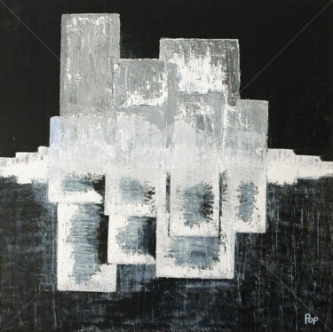 Peinture intitulée "New York sur un ice…" par Pop, Œuvre d'art originale