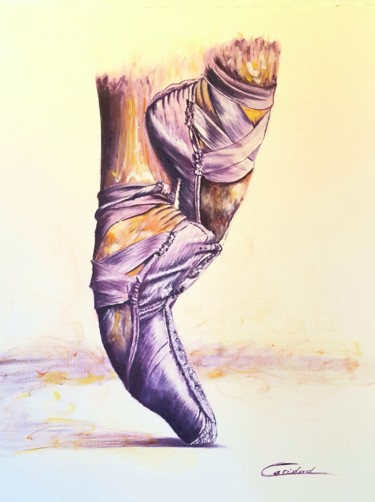 Painting titled "Bailarina" by Pili Caridad (Dadart_t), Original Artwork