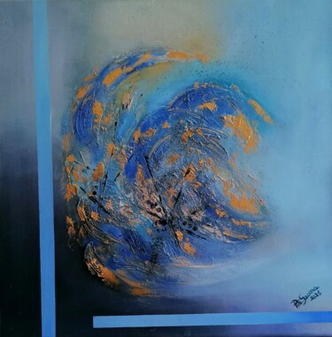 Painting titled "ABSTRAIT 11" by Pili Gaona, Original Artwork, Oil