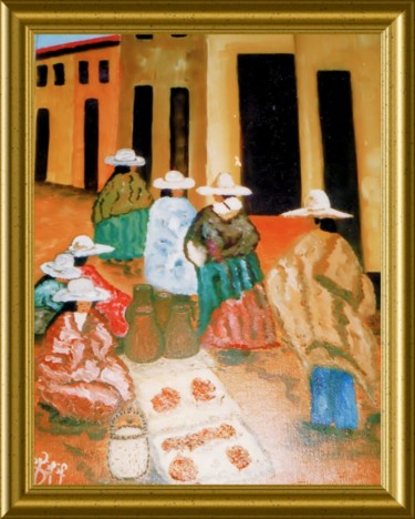 Peinture intitulée "CAJAMARQUINOS" par Pili Gaona, Œuvre d'art originale